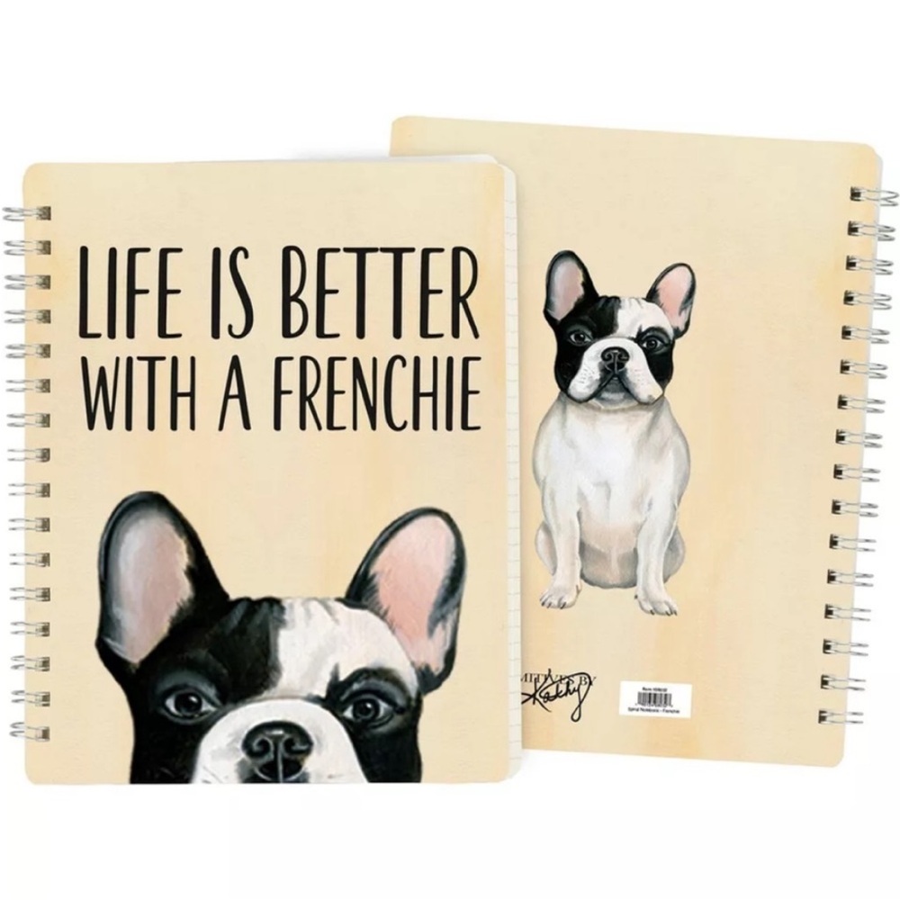 Primitives By Kathy-Spiral Notebook~Life Is Better With A Frenchie” NIP